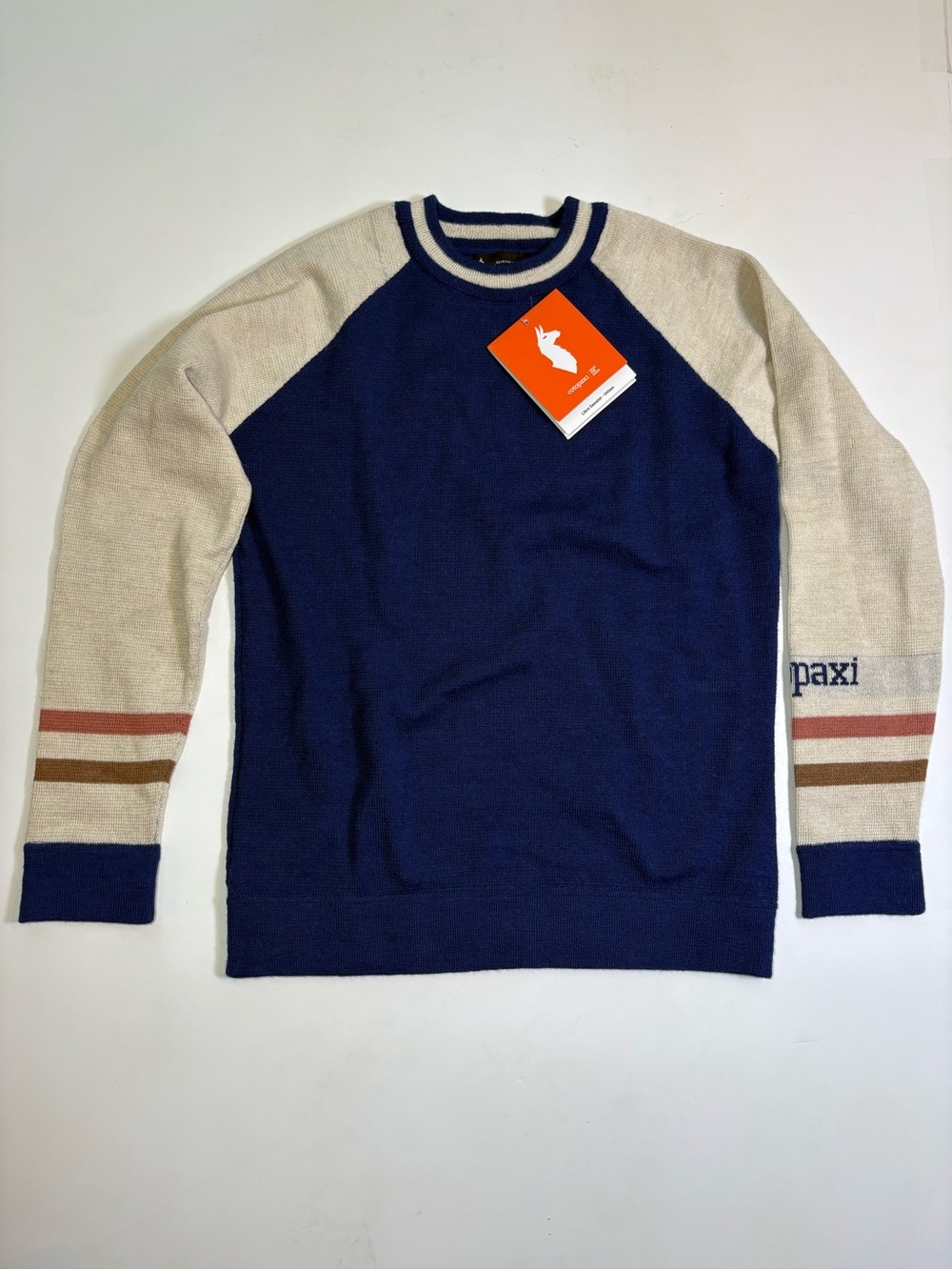 cotopaxi Libre Llama Fiber Crewneck Navy & Cream Sweater - Picture 4 of 8